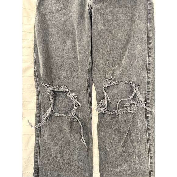 Hollister High Rise Jeans Women’s Size 2R Black Charcoal Straight Leg Gothcore - Picture 5 of 16